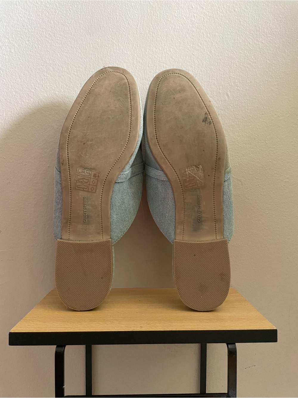 Call It Spring Pale Blue Denim Slip-on Mules – Size 10 *Flaw - Picture 14 of 15